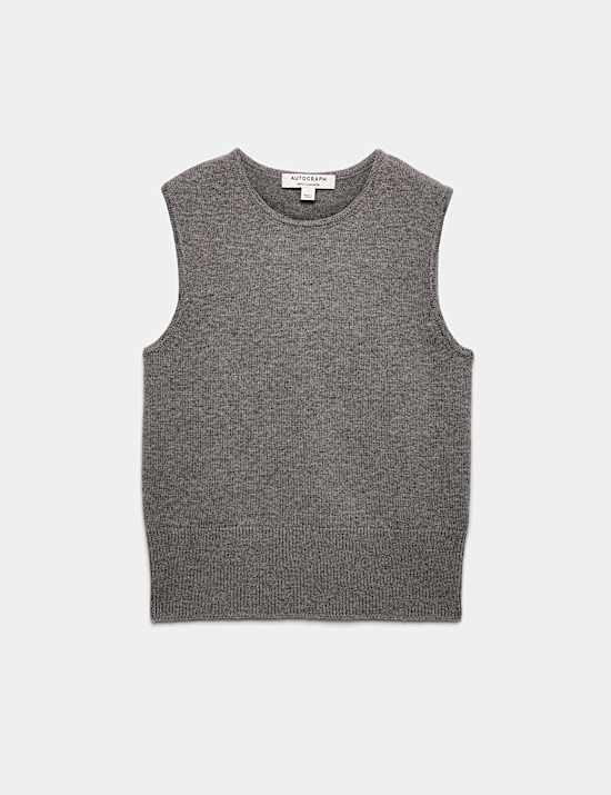 Merino Wool Rich Knitted Vest with Cashmere