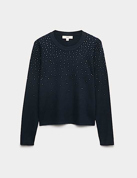 Embellished Crew Neck Jumper