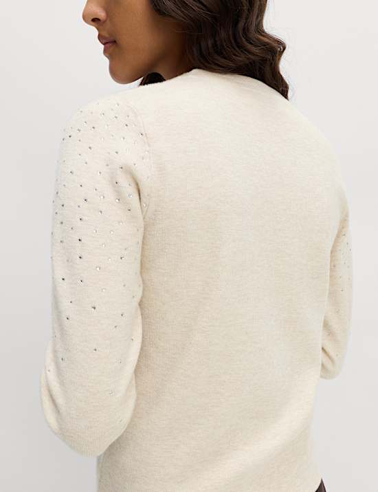 Embellished Crew Neck Jumper