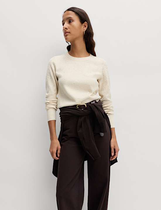 Embellished Crew Neck Jumper