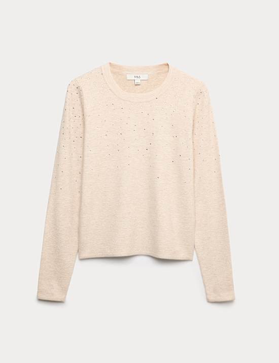 Embellished Crew Neck Jumper