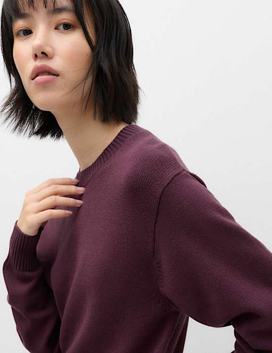 Crew Neck Fitted Jumper