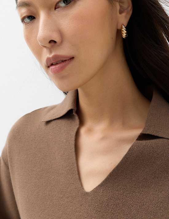 Soft Touch Polo Neck Relaxed Jumper