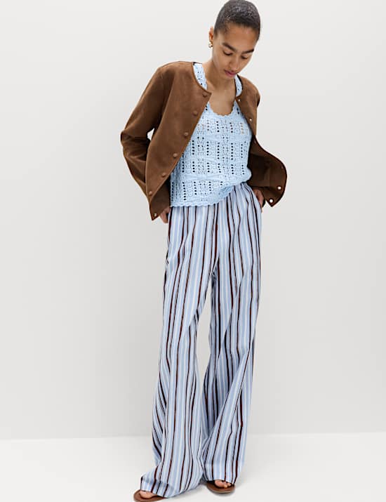 Pure Cotton Pointelle Knitted Vest