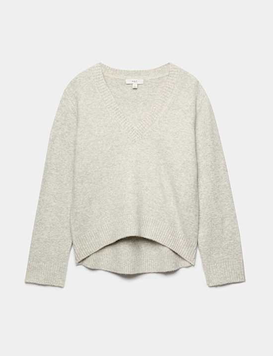 V-Neck Relaxed Jumper With Wool