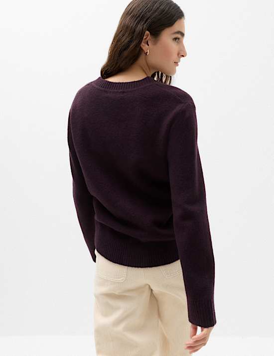 V-Neck Relaxed Jumper With Wool