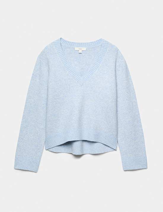 V-Neck Relaxed Jumper With Wool