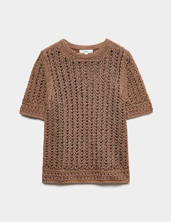 Cotton Rich Textured Knitted Top