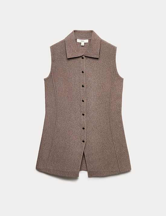 Soft Touch Longline Knitted Waistcoat