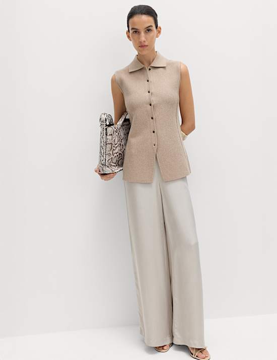 Soft Touch Longline Knitted Waistcoat