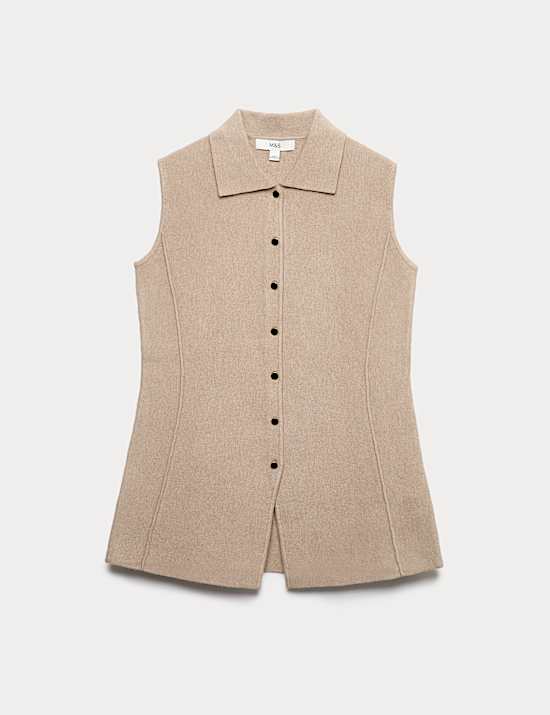 Soft Touch Longline Knitted Waistcoat