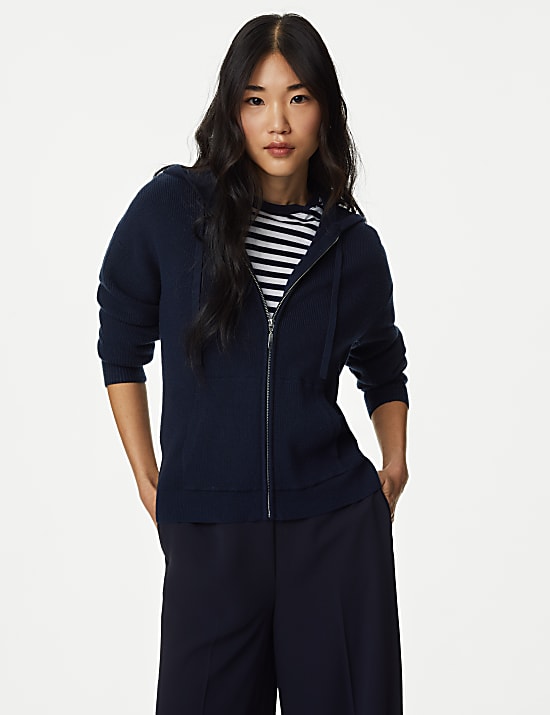 Hoodie Ritsleting Soft Touch