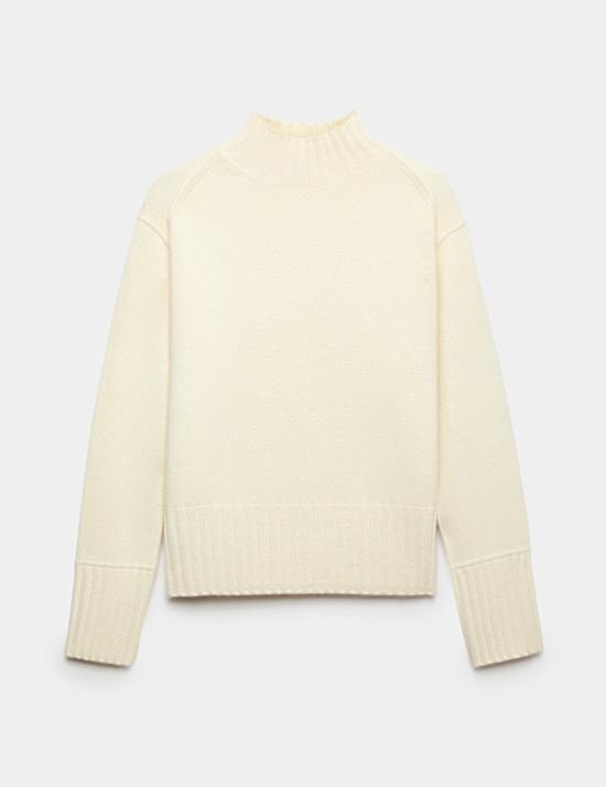 Pure Cashmere Funnel Neck Relaxed Jumper