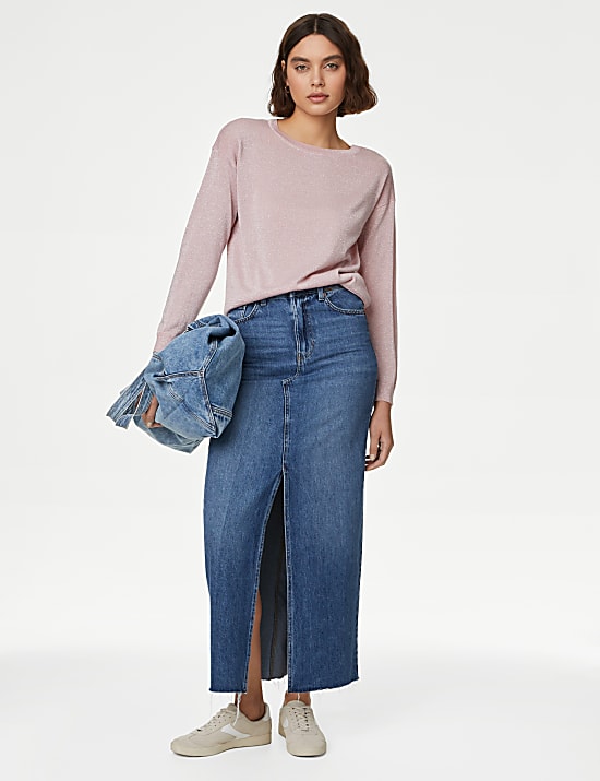 Sparkly Crew Neck Jumper