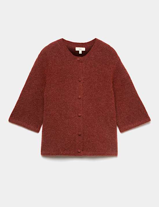 Wool Alpaca Blend Relaxed Fit Cardigan