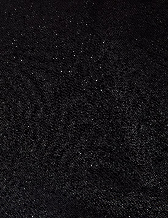 Metalický kardigan s výstřihem ke krku