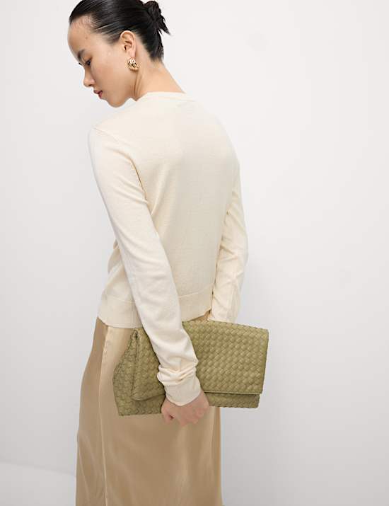 Crew Neck Button Front Cardigan