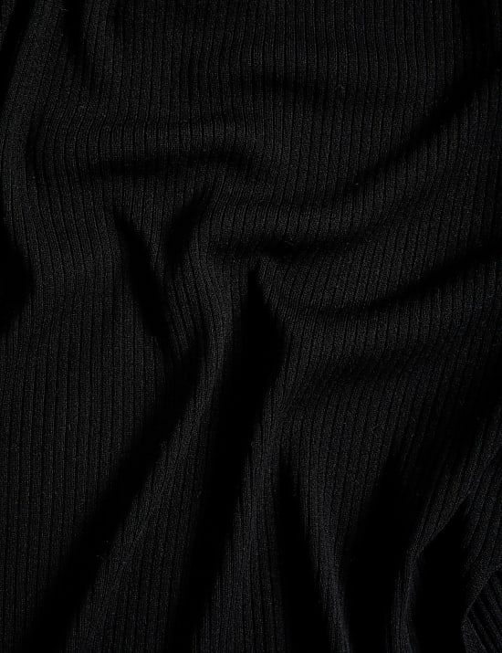 Ριμπ μακριά ζακέτα χωρίς κούμπωμα