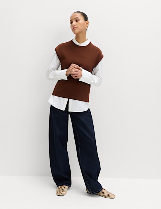 Strickpullunder mit Rundhalsausschnitt