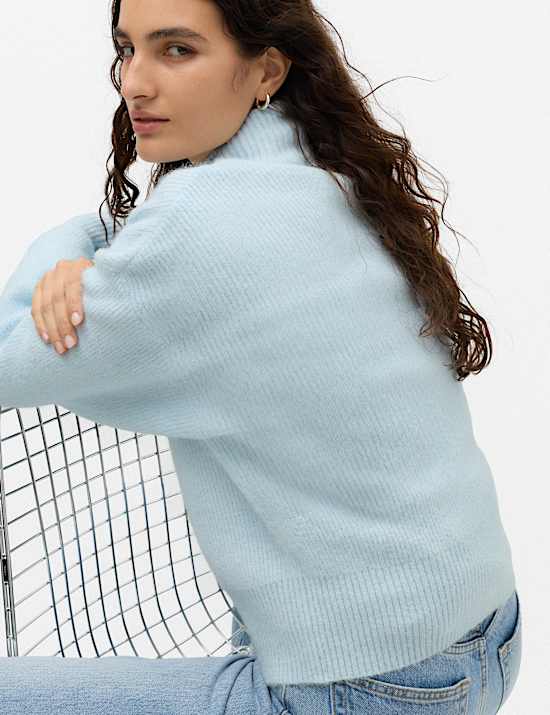 Crew Neck Drop Sleeve Relaxed Fit Jumper