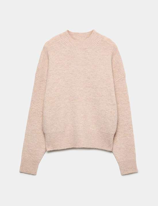 Crew Neck Drop Sleeve Relaxed Fit Jumper