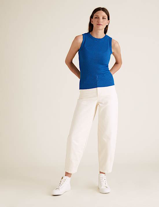 Textured Knitted Sleeveless Top