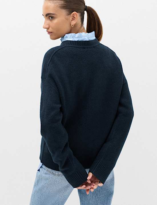 Crew Neck Jumper with Wool