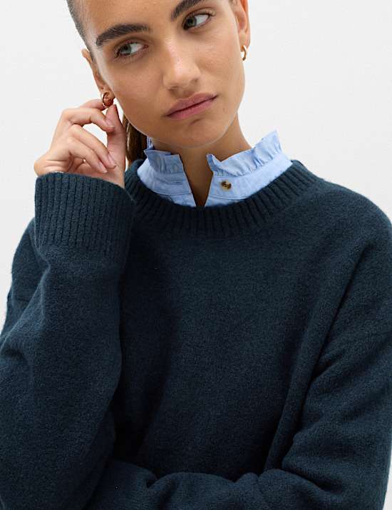 Crew Neck Jumper with Wool