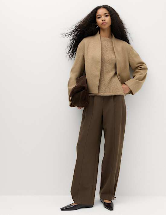 Wool Alpaca Blend Relaxed Knitted Top