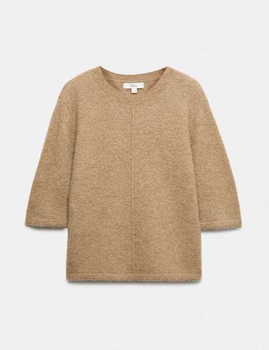 Wool Alpaca Blend Relaxed Knitted Top