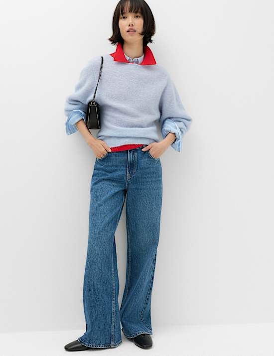 Alpaca Blend Slash Neck Slim Fit Jumper