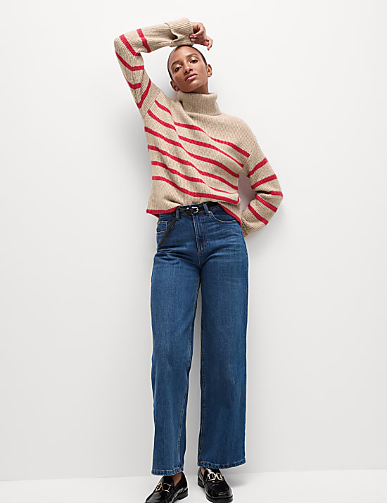 Striped Roll Neck Jumper