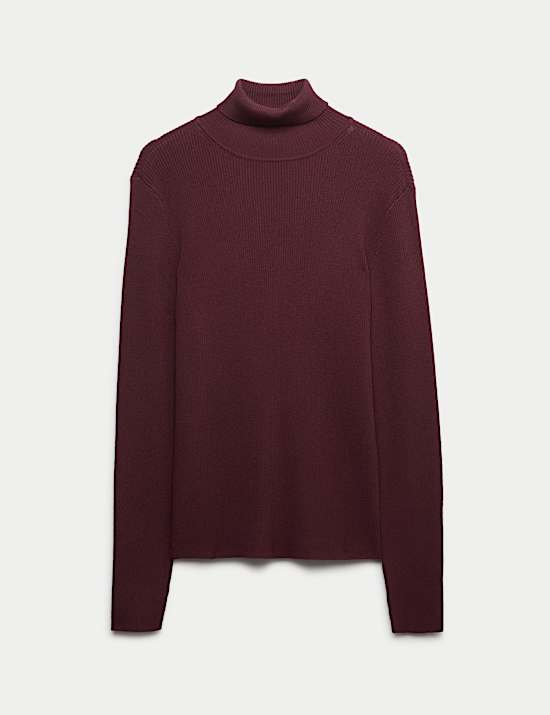 Ribbed Roll Neck Jumper