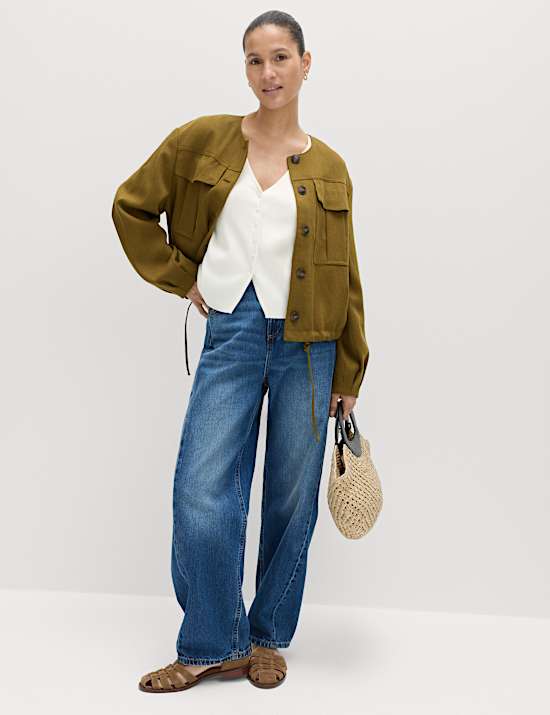 V-Neck Button Through Slim Fit Cardigan