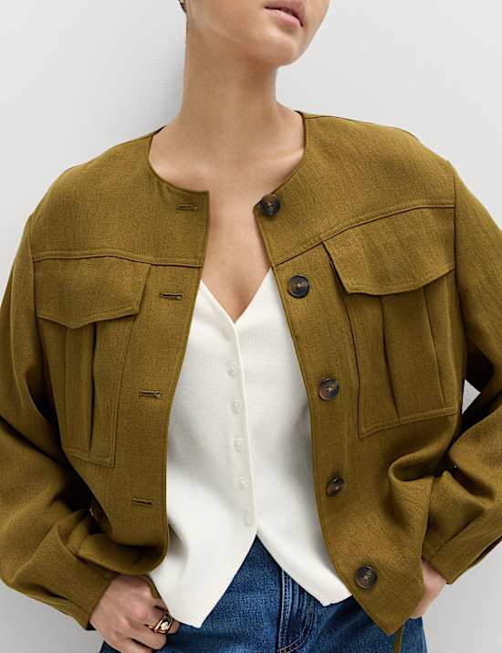 V-Neck Button Through Slim Fit Cardigan