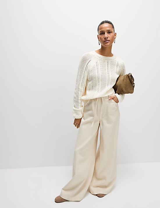 Cotton Rich Textured Relaxed Jumper