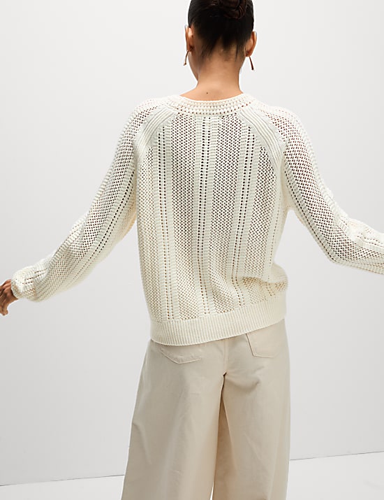 Cotton Rich Textured Relaxed Jumper