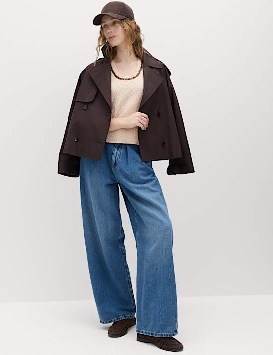 Cotton Rich Chain Trim Knitted Vest