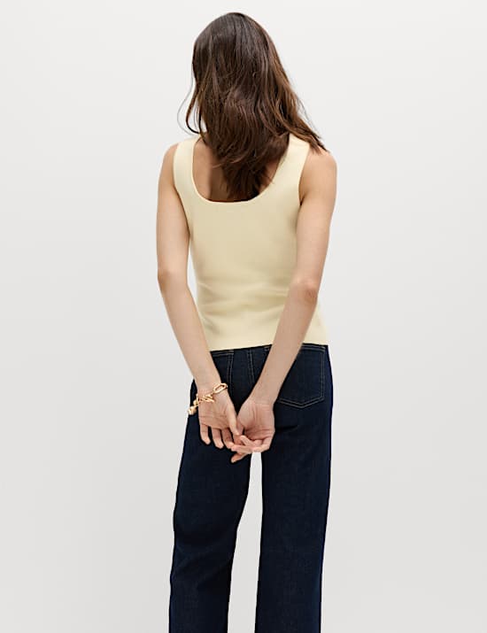 Button Front Slim Fit Knitted Waistcoat