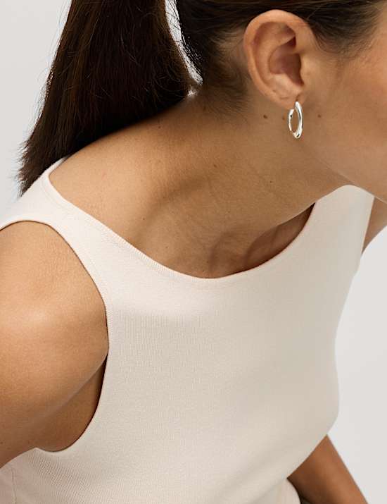 Maillot de corps coupe slim en maille &agrave; col rond