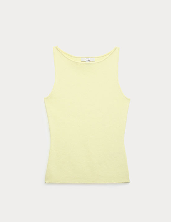 Crew Neck Slim Fit Knitted Vest