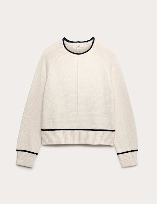 Cotton Rich Tipped Detail Jumper