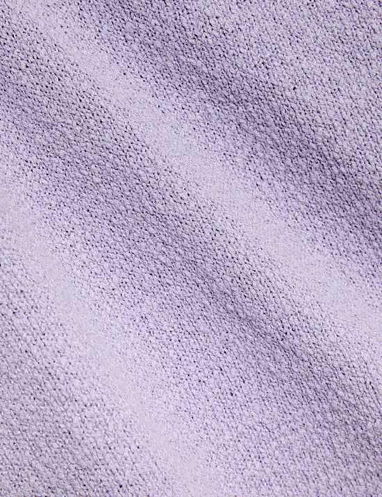 Cotton Rich Textured V-Neck Slub Jumper