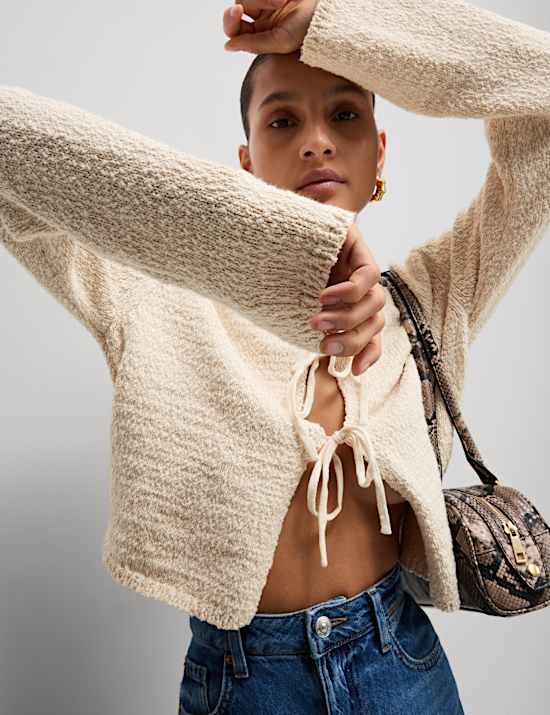 Cotton Rich Textured Cardigan