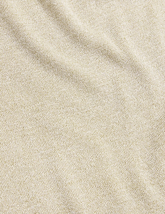 Metallic Crew Neck Knitted Top