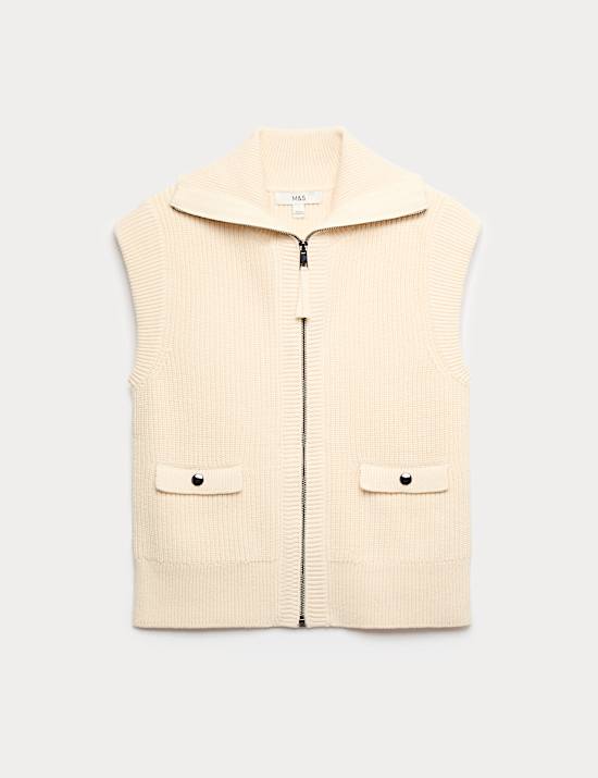 Cotton Rich Ribbed Knitted Waisted