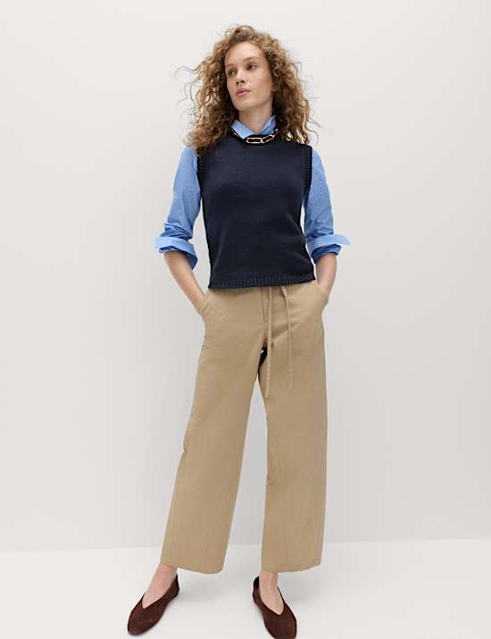 Cotton Rich Slim Fit Knitted Vest