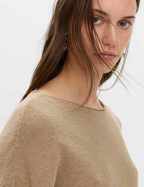 Cotton Blend Lace Detail Jumper