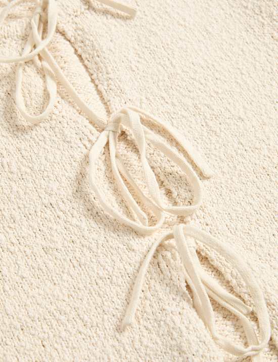 Cotton Rich Textured Cropped Waistcoat