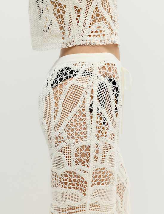 Crochet Style Knitted Trousers